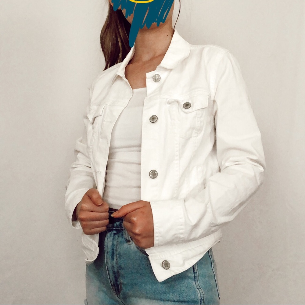 White jean jacket